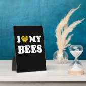 Plaque Photo J'aime mes abeilles (Côté)