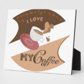 Plaque Photo J'aime mon café Retro Java (Côté)