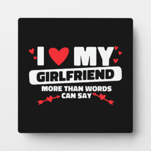 Plaque Photo j'aime mon coeur de petite amie