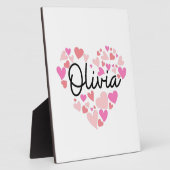 Plaque Photo J'aime Olivia (Côté)