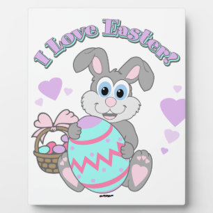 Plaque Photo J'Aime Pâques ! Lapin de Pâques