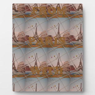 Plaque Photo J'aime Paris