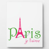 Plaque Photo J'aime Paris (Devant)