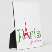 Plaque Photo J'aime Paris (Côté)