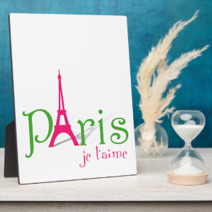 Plaque Photo J'aime Paris
