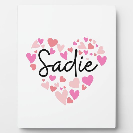 Plaque Photo J'aime Sadie (Devant)