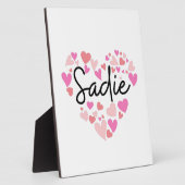 Plaque Photo J'aime Sadie (Côté)