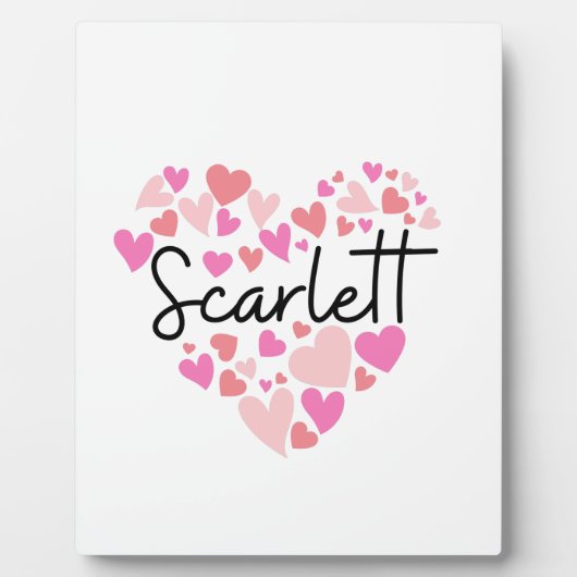 Plaque Photo J'aime Scarlett (Devant)