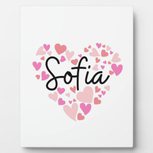 Plaque Photo J'aime Sofia