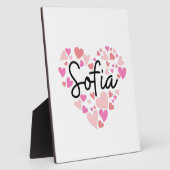 Plaque Photo J'aime Sofia (Côté)
