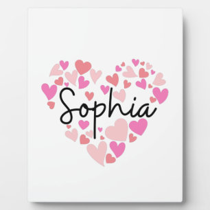 Plaque Photo J'aime Sophia