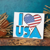 Plaque Photo J'aime USA Rétro 80s (Côté)