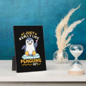 Plaque Photo J'Aime Vraiment Les Pingouins (Côté)