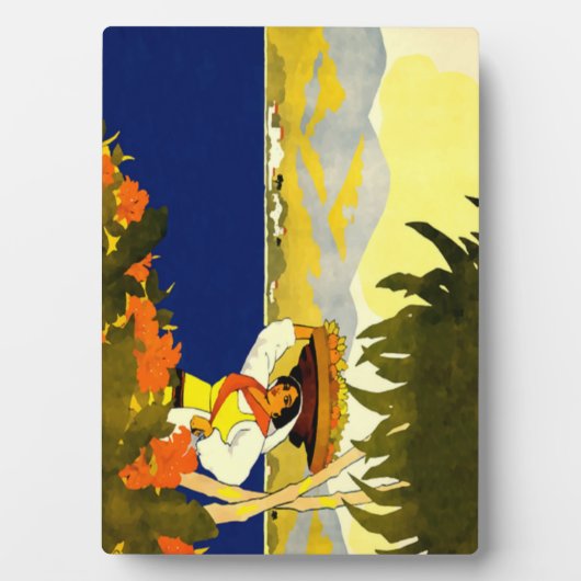 Plaque Photo Jamaïcaine portant des fruits (Devant)