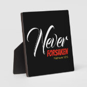 Plaque Photo JAMAIS OUBLIÉ Écriture Hébreux Chrétien (Recto)