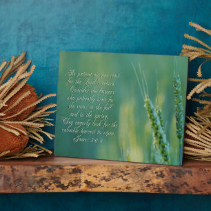 Plaque Photo James 5:6-8 Persévérance Inspiration