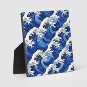 Plaque Photo Japanese Great Wave Pattern Ocean  (Recto)