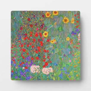 Plaque Photo Jardin agricole de Gustav Klimt avec tournesols