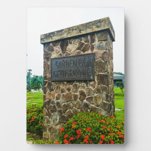 Plaque Photo Jardin de Gethsemane Park