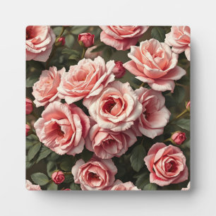 Plaque Photo Jardin de roses roses à motif de rose rose humeur
