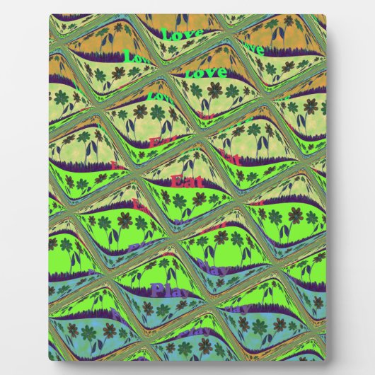 Plaque Photo Jardin Éclectique Enchantant À damiers Beauté Flor (Devant)