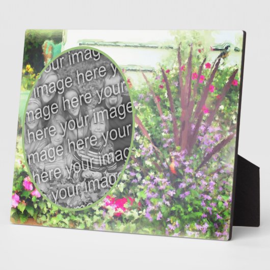 Plaque Photo Jardin Fleur Jardin Peinture Ajouter Votre Photo (Côté)