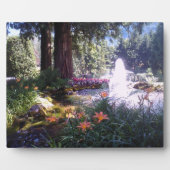 Plaque Photo Jardin pittoresque avec Fontaine d'eau (Devant)