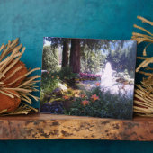 Plaque Photo Jardin pittoresque avec Fontaine d'eau (Côté)