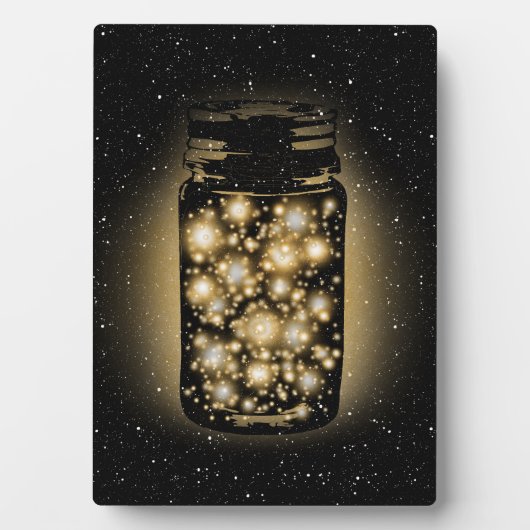 Plaque Photo Jarre De lucioles Avec Étoiles De Nuit (Devant)
