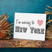 Plaque Photo Je déménage à New York (Côté)
