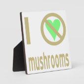 Plaque Photo Je déteste les champignons (Recto)