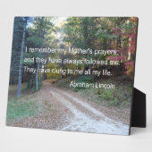 Plaque Photo Je me souviens des prières de ma Mère... (Côté)