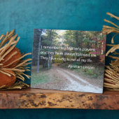 Plaque Photo Je me souviens des prières de ma Mère... (Côté)