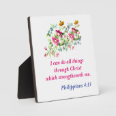 Plaque Photo Je Peux Faire Tout Par Le Christ ! (Recto)