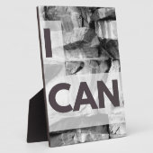 Plaque Photo Je Peux Gris Pierre Rock (Côté)