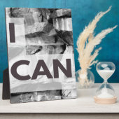 Plaque Photo Je Peux Gris Pierre Rock (Côté)