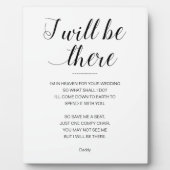 Plaque Photo Je Serai Là, Sauvons-Moi Un Mariage De Mémorial (Devant)