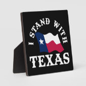 Plaque Photo Je suis avec le Texas (Recto)