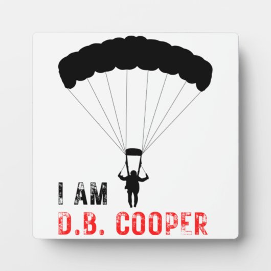 Plaque Photo JE SUIS D.B. Cooper (Devant)