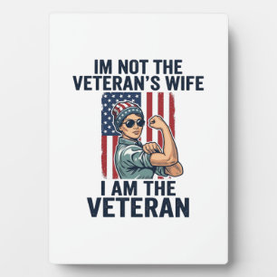 Plaque Photo Je suis la conception de femme patriotique vétéran