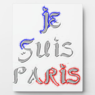 Plaque Photo Je Suis Paris J'aime Paris Impression de Texte Art