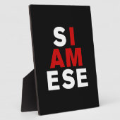 PLAQUE PHOTO JE SUIS SIAMESE (Côté)