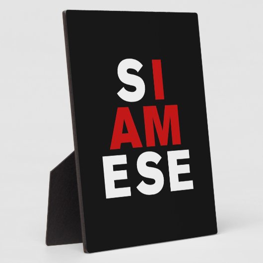 PLAQUE PHOTO JE SUIS SIAMESE (Côté)