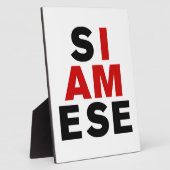 PLAQUE PHOTO JE SUIS SIAMESE (Côté)