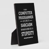 Plaque Photo Je Suis Un Programmeur Informatique (Côté)