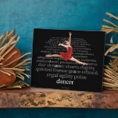 Plaque Photo Je Suis Une danseuse (Côté)