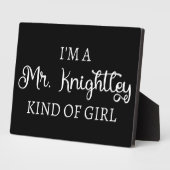 Plaque Photo Je suis une fille de M. Knightley (Côté)