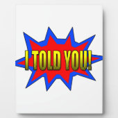 Plaque Photo Je T'Ai Dit (Devant)