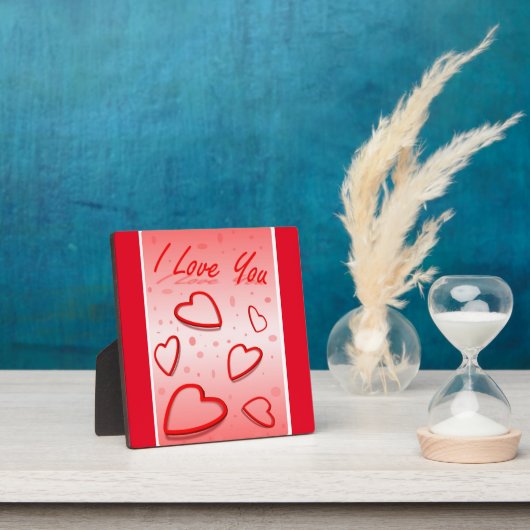 PLAQUE PHOTO "JE T'AIME" COEURS (Insitu)