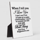 Plaque Photo Je t'aime, la meilleure chose qui soit ! (Côté)